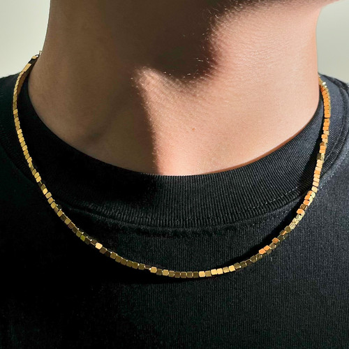 美式钛钢简约碎银子项链