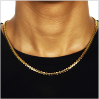 GD Quan Zhilong 18K gold embossed clavicle necklace Korean version of the trendy brand men's and women's short necklace hip-hop pure copper neck necklace