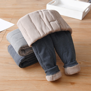 童装校服神裤蚕丝裤2025冬季新款中大男童保暖羊绒加厚夹棉长裤冬