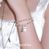 RecoPan梦中小鹿 女 原创幸运礼物珍珠双层蜡烛珐琅叠戴手链新款