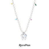 RecoPan快乐猫生 原创猫咪系列小众牙齿彩锆珍珠项链轻奢高级