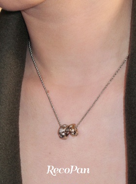 RecoPan星辰系列/原创高级轻奢感简约百搭拉丝精致金银项链锁骨链