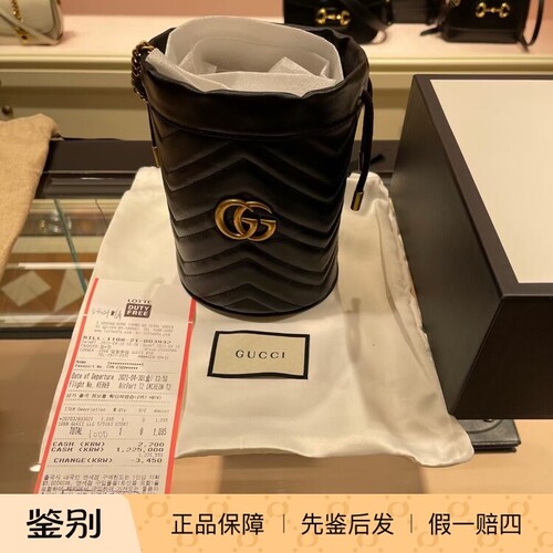 祺掌柜韩国免税店Gucci古驰马蒙水桶包mini新品代购包邮