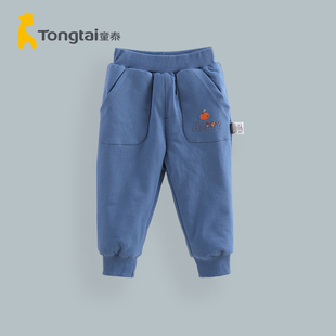 新款 婴儿加厚外穿休闲裤 男女儿童棉裤 3岁宝宝加棉长裤 童泰冬装