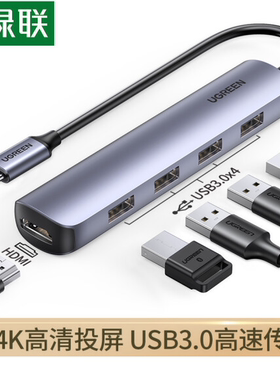 绿联CM417 20197 Type-C扩展坞 USB-C转HDMI转接头 15596 CM551