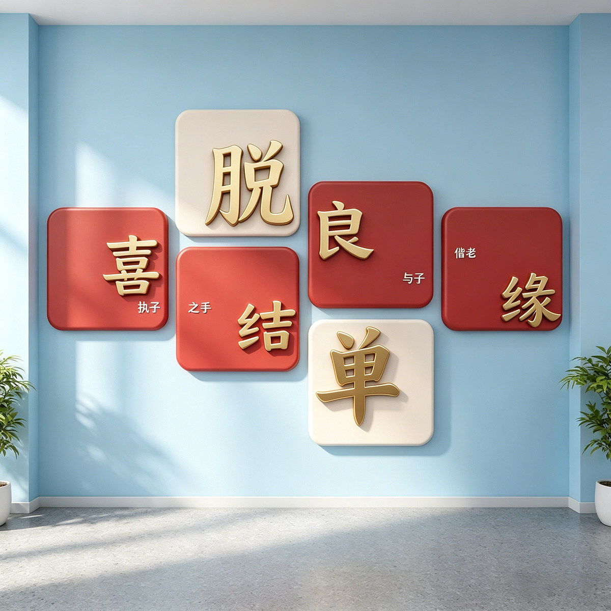 婚介所墙面装饰画婚恋庆公司工作室红娘形象背景墙婚纱店氛围布置图片