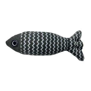 猫玩具麻布波浪小鱼内含薄荷猫狗自嗨玩具耐咬磨牙宠物用品