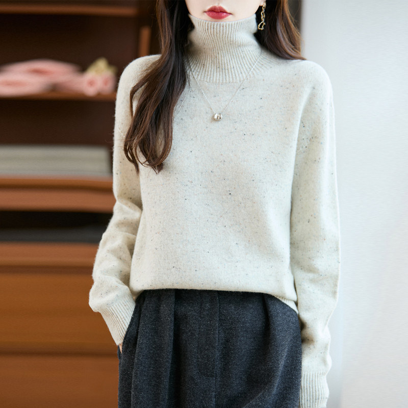 HY762清新治愈女士100%羊毛针织毛衣 秋冬温柔系穿搭的亮眼小清新