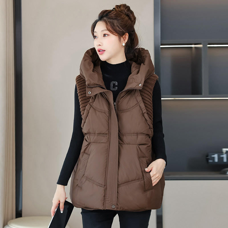 秋冬羽绒棉马甲女背心坎肩马夹