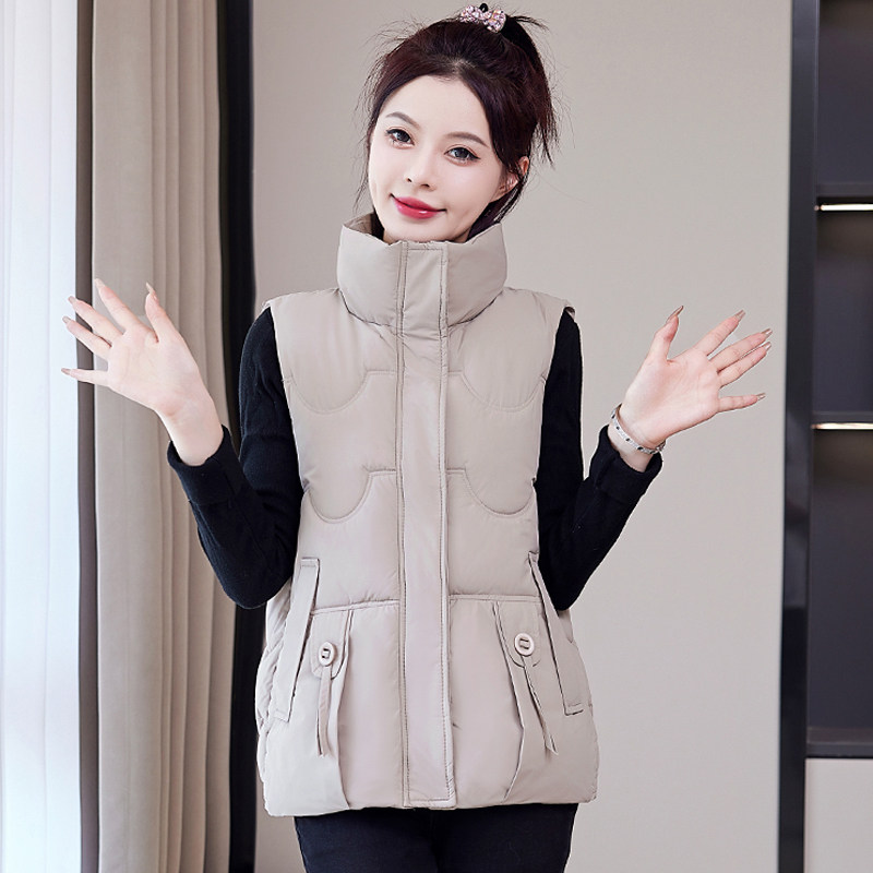 秋冬羽绒棉马甲女背心坎肩棉衣