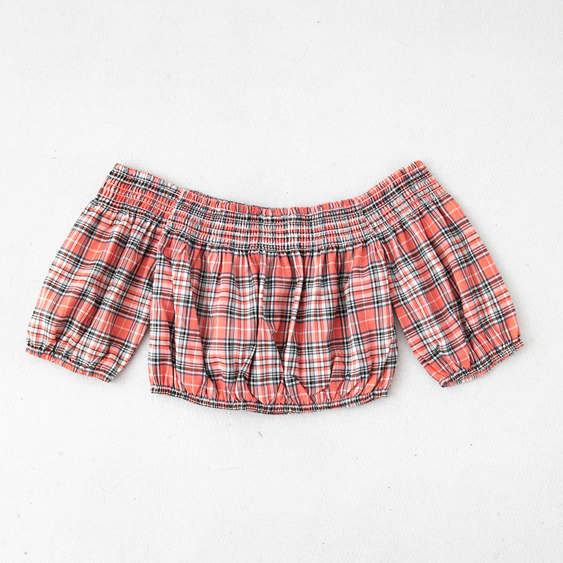 一字肩漏锁骨衬衫裹胸