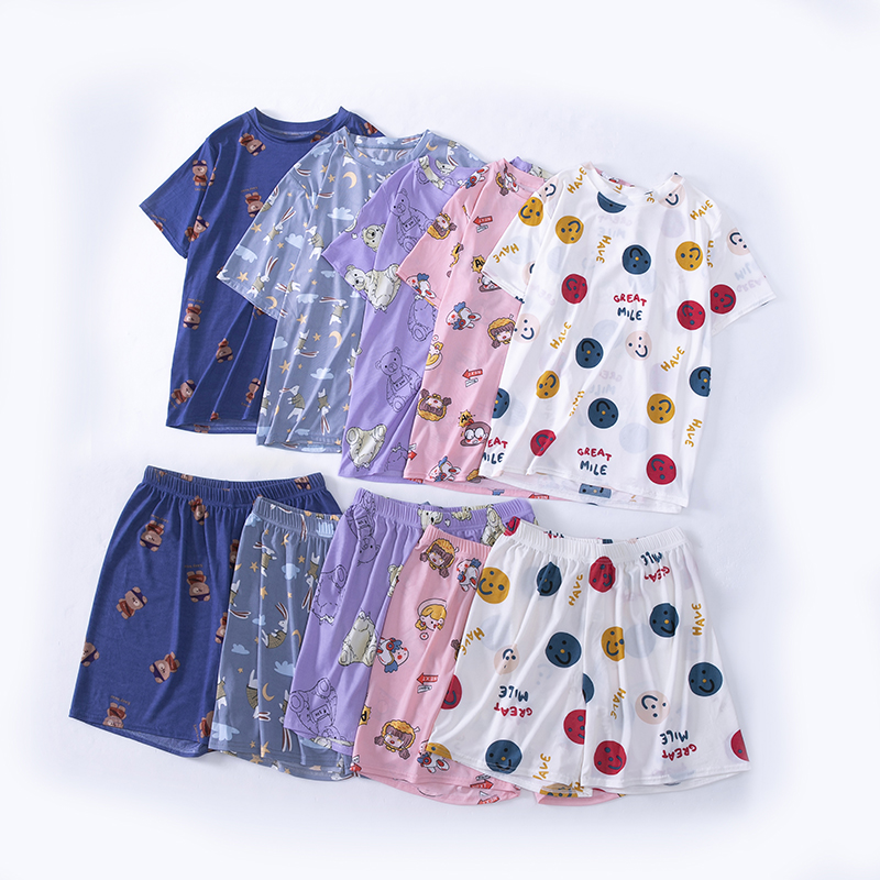 外贸清仓短袖短裤聚酯纤维套装