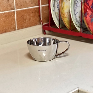 宝宝吃水果的碗 304不锈钢大肚杯子早餐燕麦牛奶带手柄辅食多用碗