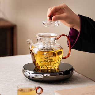 玻璃煮茶壶可明火电陶炉烧水壶耐高温带滤网蒸煮养生壶加厚茶具壶