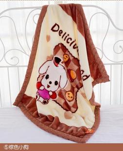 精品礼袋秋冬新生婴儿宝宝儿童双层双面加厚拉舍尔绒毛毯盖毯睡毯