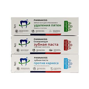 俄罗斯牙膏普娜之吻无氟植物牙膏3种香型美白去渍防蛀清爽120克