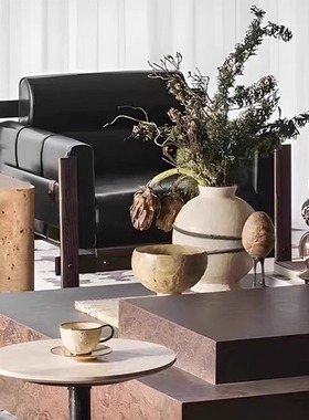 现代简约大理石摆件花器装饰品