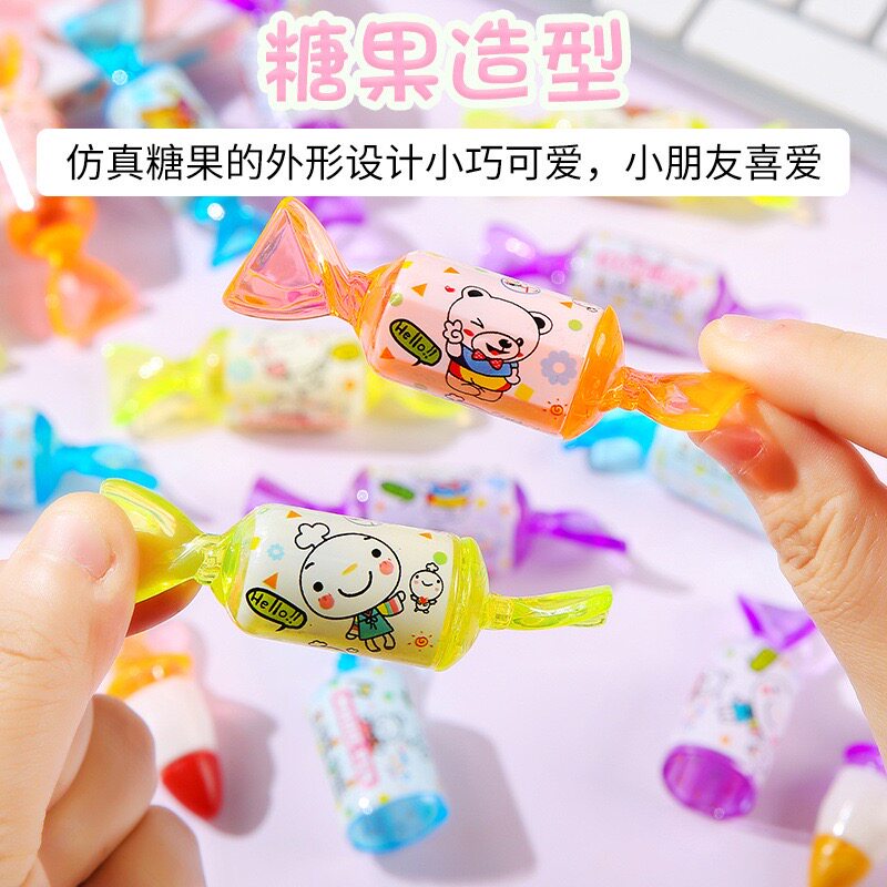 糖果造型蜡笔学生文具可爱卡通笔便携迷你玩具幼儿园赠品生日礼物