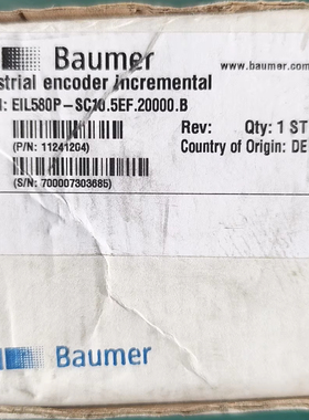 Baumer工业增量编码器 EIL580P-SC10.5EF.20000.B