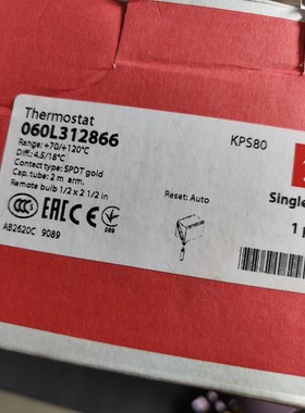 温度开关 060L312866 70-120°  丹佛斯