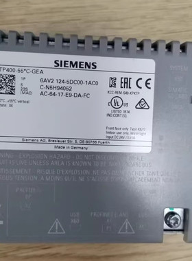6AV2124-5DC00-1AC0 SIEMENS GEA 分油机触摸屏