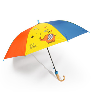 天堂伞儿童伞男女可爱卡通晴雨伞小学生弯钩伞安全黑胶防晒遮阳伞