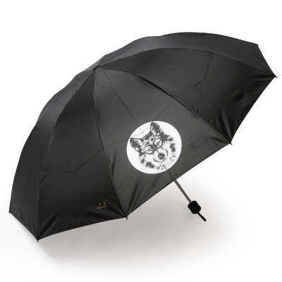 天堂伞33188E黑胶三折加大遮阳伞