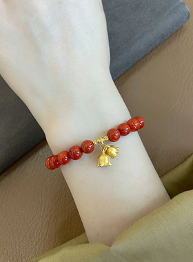 南红玛瑙单圈原创两世欢手链
