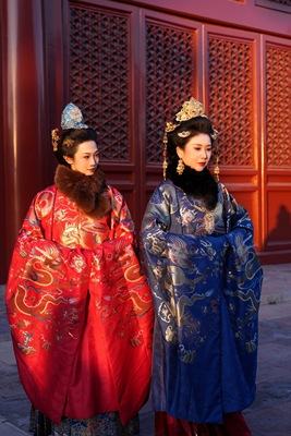 鸾羽家 仿孔府旧藏香色罗蟒袍 仿妆花 礼服 明制汉服