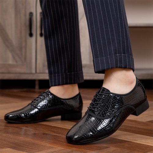 男士真皮摩登舞鞋牛皮广场舞成人拉丁舞软底国标四季交谊跳舞鞋