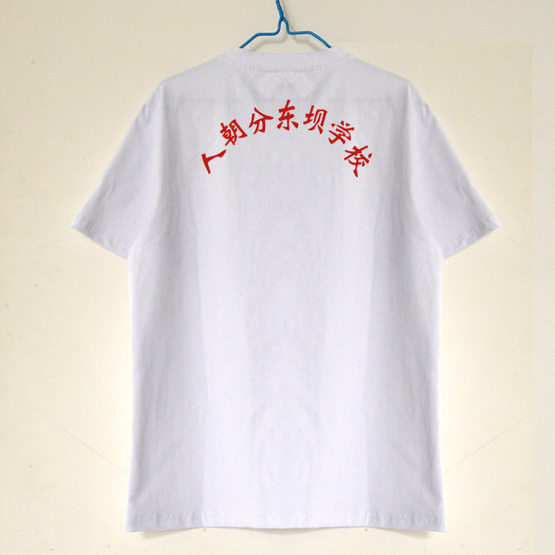 夏季人大附中人朝分东坝学校校服圆领短袖背心t恤纯棉速干薄款