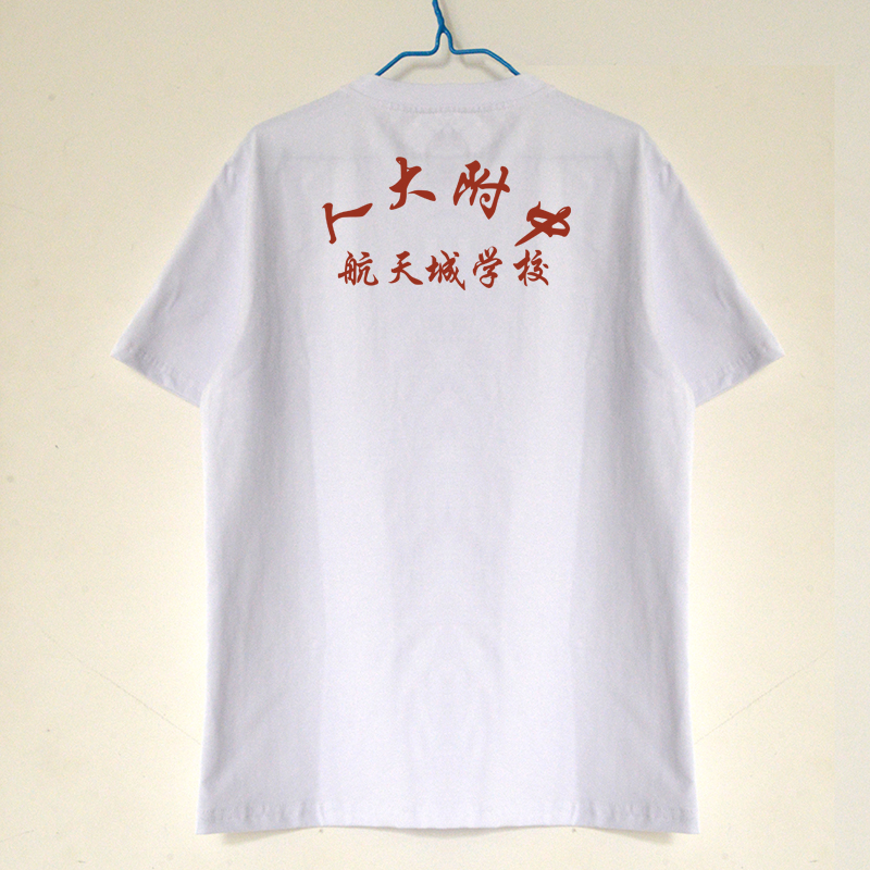 夏季人大附中航天城学校校服圆领短袖背心T恤纯棉速干薄款