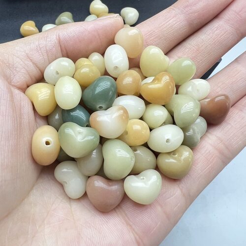 天然菩提根精工雕刻爱心文玩隔珠手串盘玩diy佛珠绕指柔手链配饰