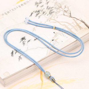 吊坠绳东陵玉背云珠可调节手工编织挂脖配绳半成品吊坠项链绳子