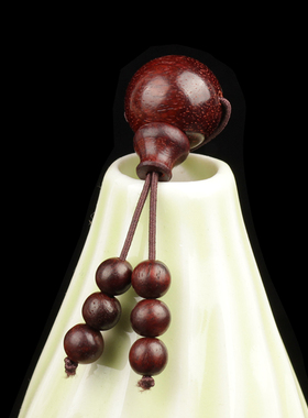 绿檀黑檀非洲小叶紫檀木三通佛头子弟珠葫芦吊坠金刚菩提手串配饰