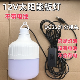 12伏专用LED灯泡DC5521接头太阳能光伏板发电系统12V球泡