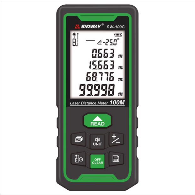 深达威绿光测距仪sw-50g室内户外测距离70米高精度量房激光测量仪