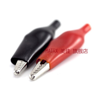 小鱼夹 音频线夹 音箱线夹 夹子 一对(一红一黑)