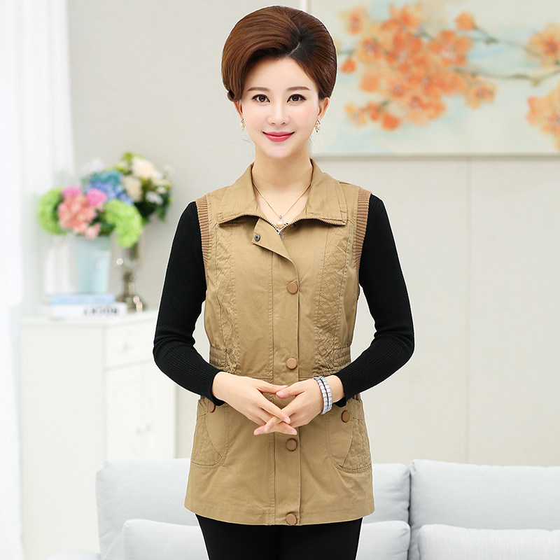 n23春秋季妈妈马夹短款40马甲50岁60女翻领外套中老年a93薄款坎肩,女装/女士精品,马夹,淘宝优惠券,粉丝福利购,淘宝优惠卷