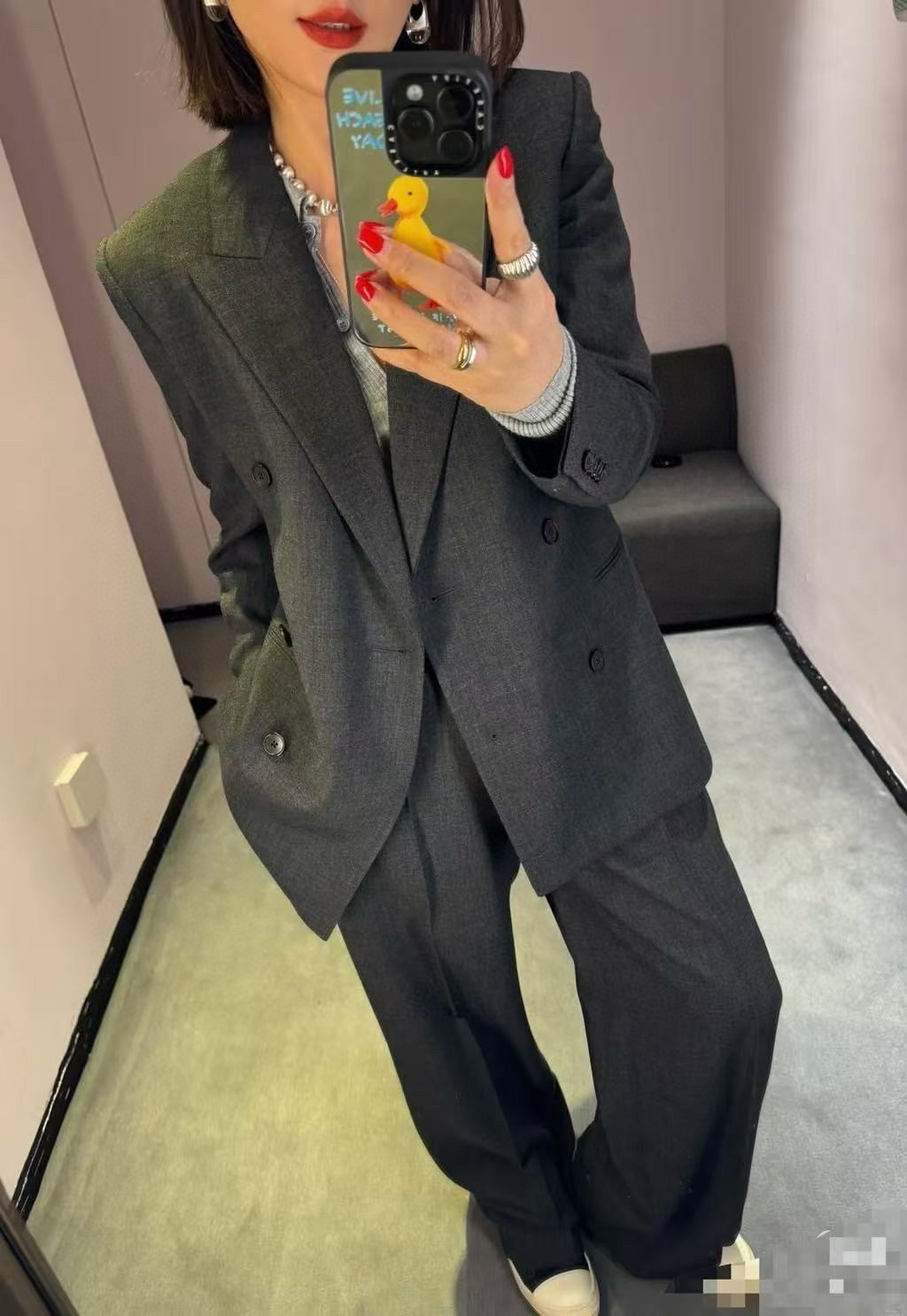 ROW尖货！G上3W+！飒爽又GAO级！意大利羊毛真丝里衬气质西装外套