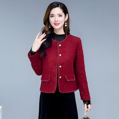 时尚小香风短款外套女2026春季新款高档洋气妈妈显瘦气质春秋上衣