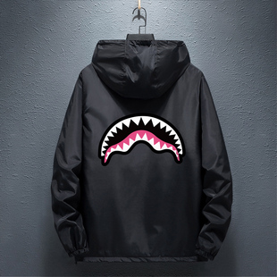 2026春秋季新款美式潮牌加厚外套男士大码学生冲锋衣青少年褂子男