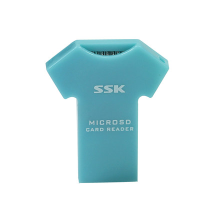 SSK飚王 T恤 单口读卡器  TF个性迷你小巧 读卡器手机卡 包邮