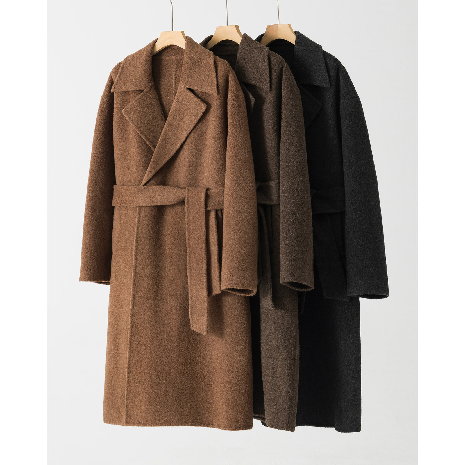 二八先生牦牛绒双面呢大衣可拆卸腰带冬季男士宽松羊毛呢子外套,男装,毛呢大衣,淘宝优惠券,粉丝福利购,淘宝优惠卷