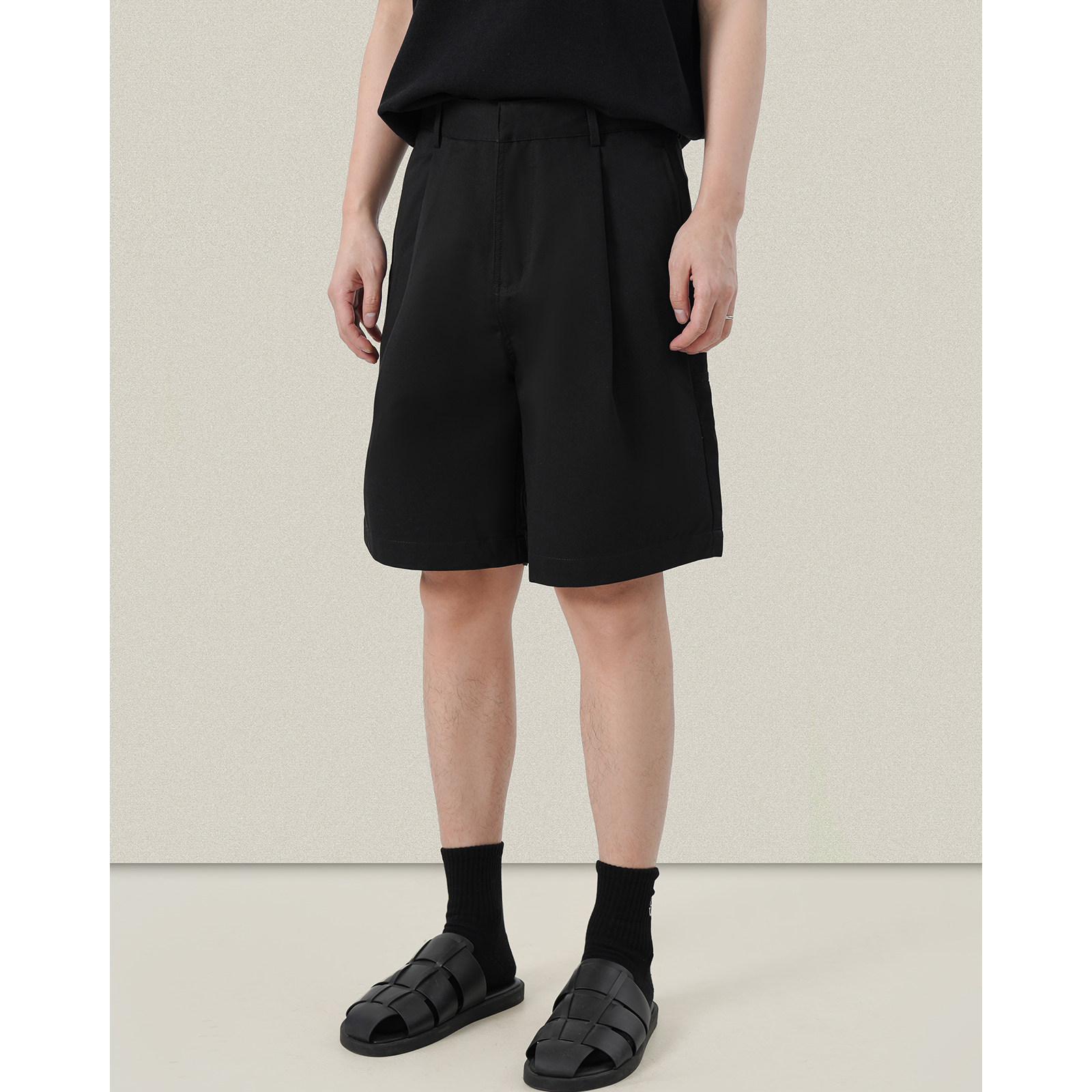 夏季新款男士重磅短裤阔腿宽松百搭纯色休闲运动五分裤男装裤子,男装,短裤,淘宝优惠券,粉丝福利购,淘宝优惠卷