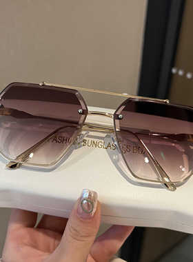 不规则多边形潮流墨镜男女渐变色飞行员超酷防紫外线太阳眼镜显瘦