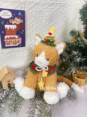 Jc23cm波浪毛猫咪狐狸圣诞娃衣平安夜礼物圣诞节礼物定制