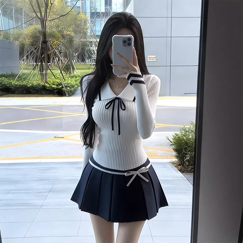 2026新款韩系学院风JK制服辣妹连衣裙子迪士尼穿搭两件套装女春季