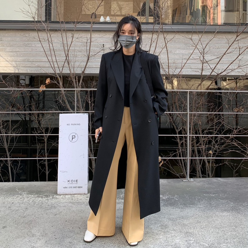 2023高级感休闲英伦宽松长款垫肩领过膝风衣女春秋,女装/女士精品,风衣,淘宝优惠券,粉丝福利购,淘宝优惠卷