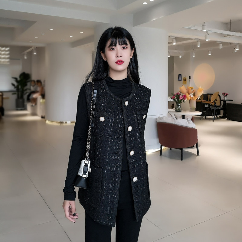 香风小马甲女2021新款工装编织